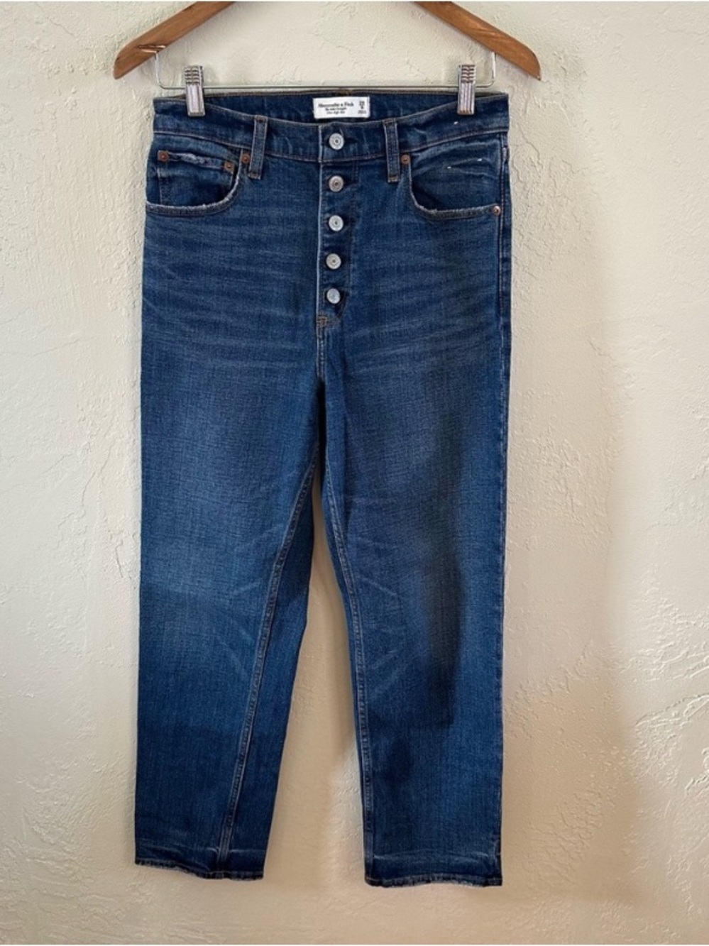 Abercrombie Ankle Straight Ultra High Rise Jeans